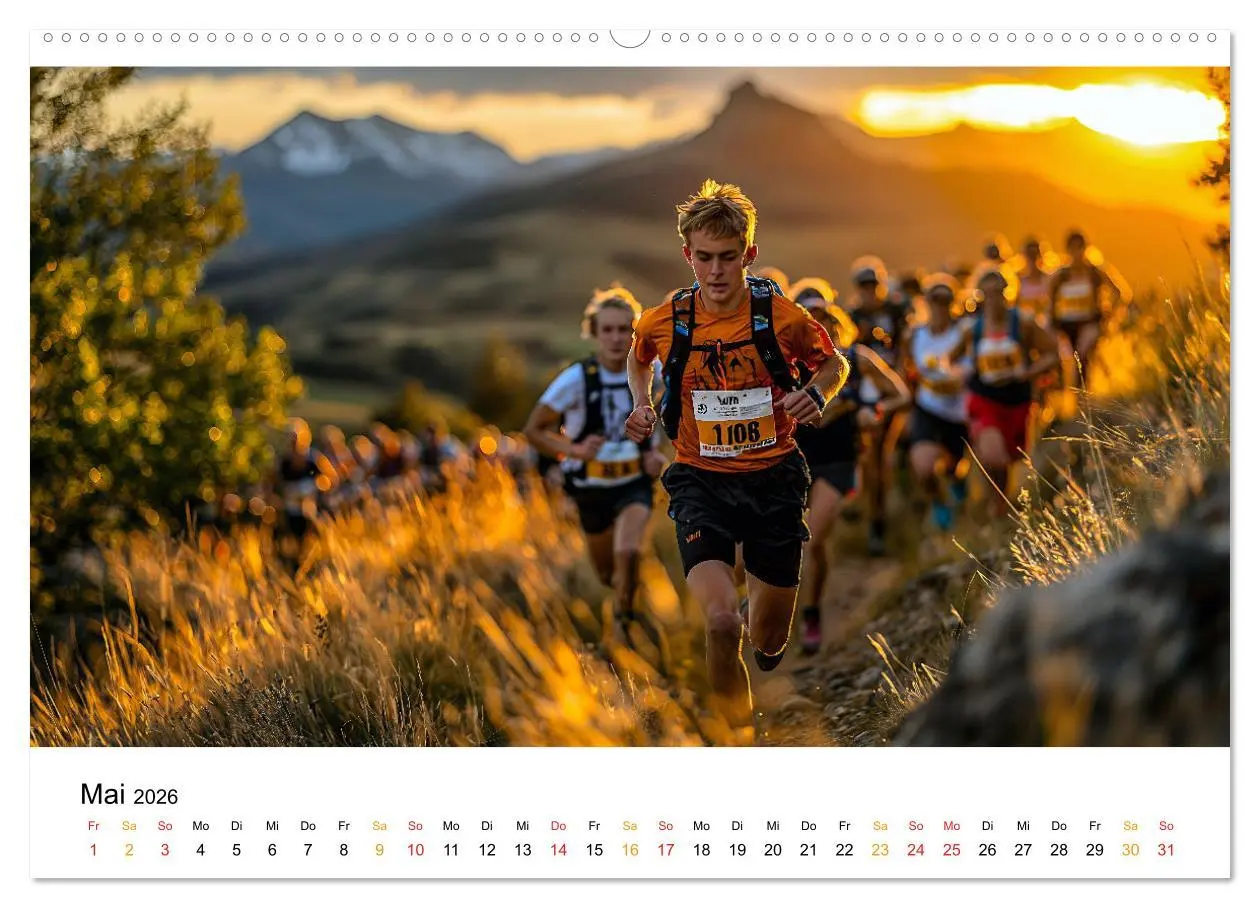 Bild: 9783457314609 | Trailrunning Power (Wandkalender 2026 DIN A2 quer), CALVENDO...