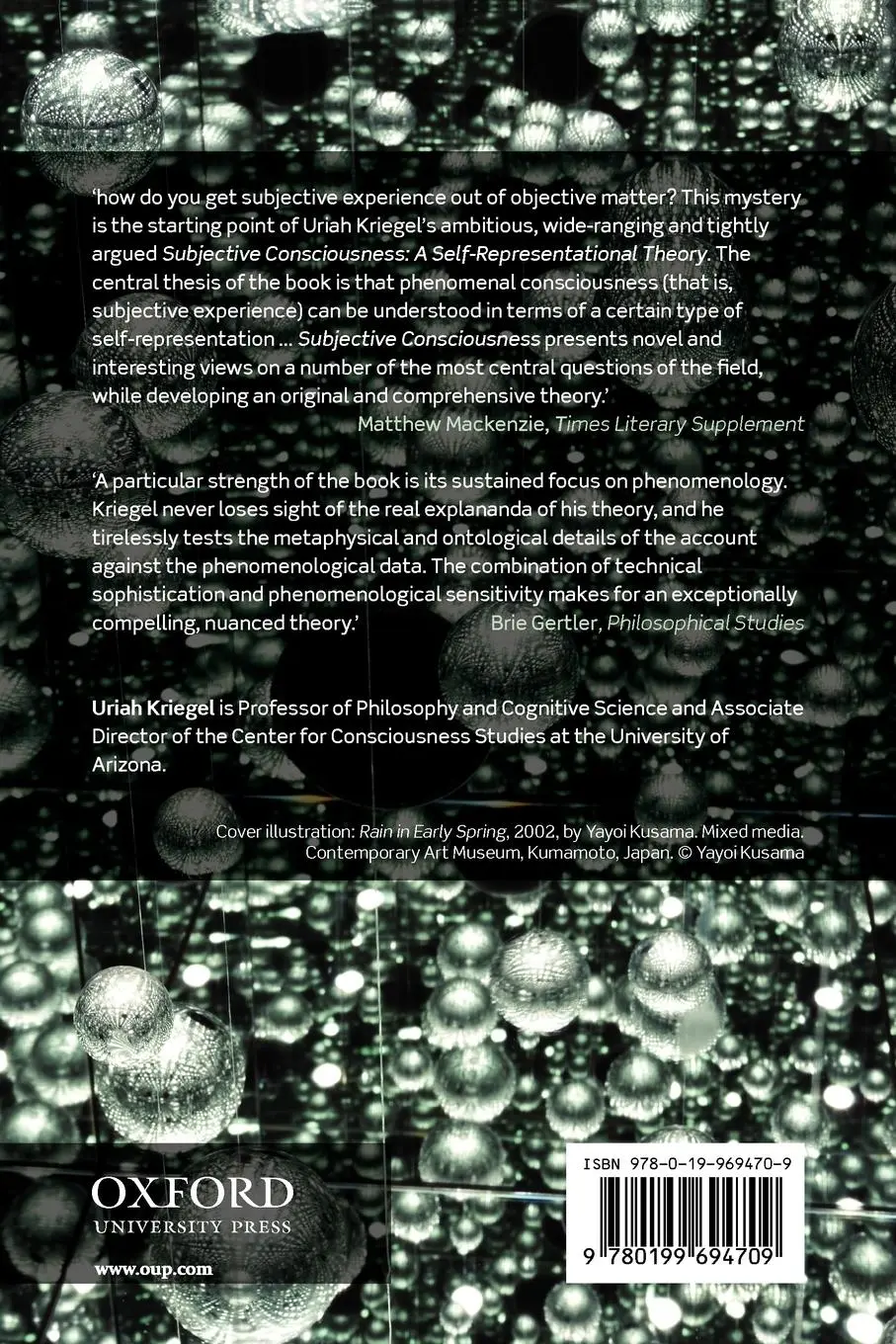 Rückseite: 9780199694709 | Subjective Consciousness | A Self-Representational Theory | Kriegel