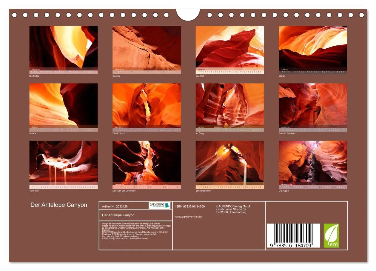 Bild: 9783516184709 | Der Antelope Canyon (Wandkalender 2026 DIN A4 quer), CALVENDO...