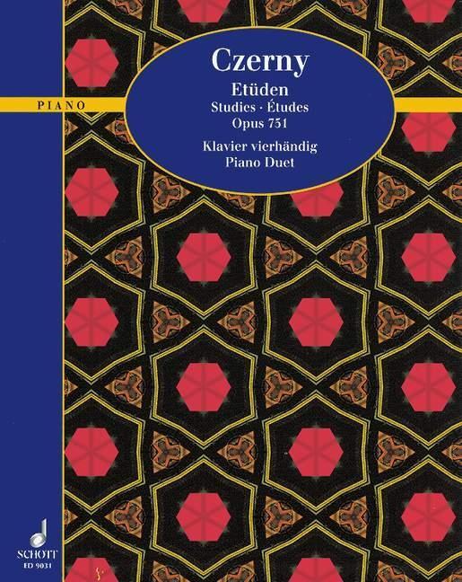 Cover: 9783795754709 | Etüden | op. 751. Klavier 4-händig., Dt/engl, Schott Piano Classics