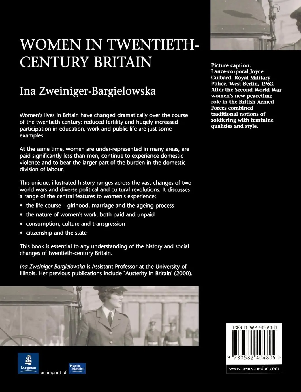 Rückseite: 9780582404809 | Women in Twentieth-Century Britain | Ina Zweiniger-Bargielowska | Buch