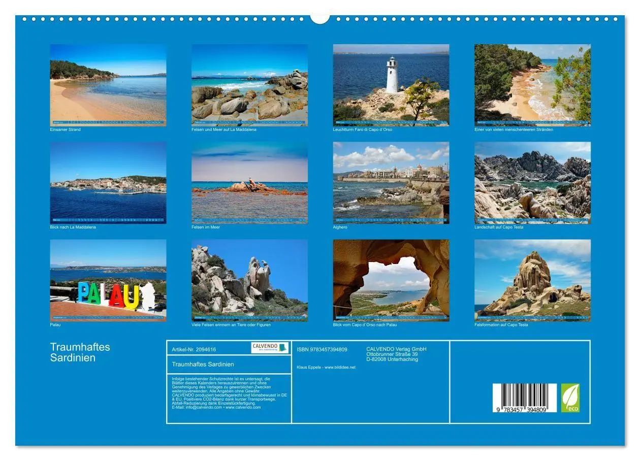 Bild: 9783457394809 | Traumhaftes Sardinien (hochwertiger Premium Wandkalender 2026 DIN...