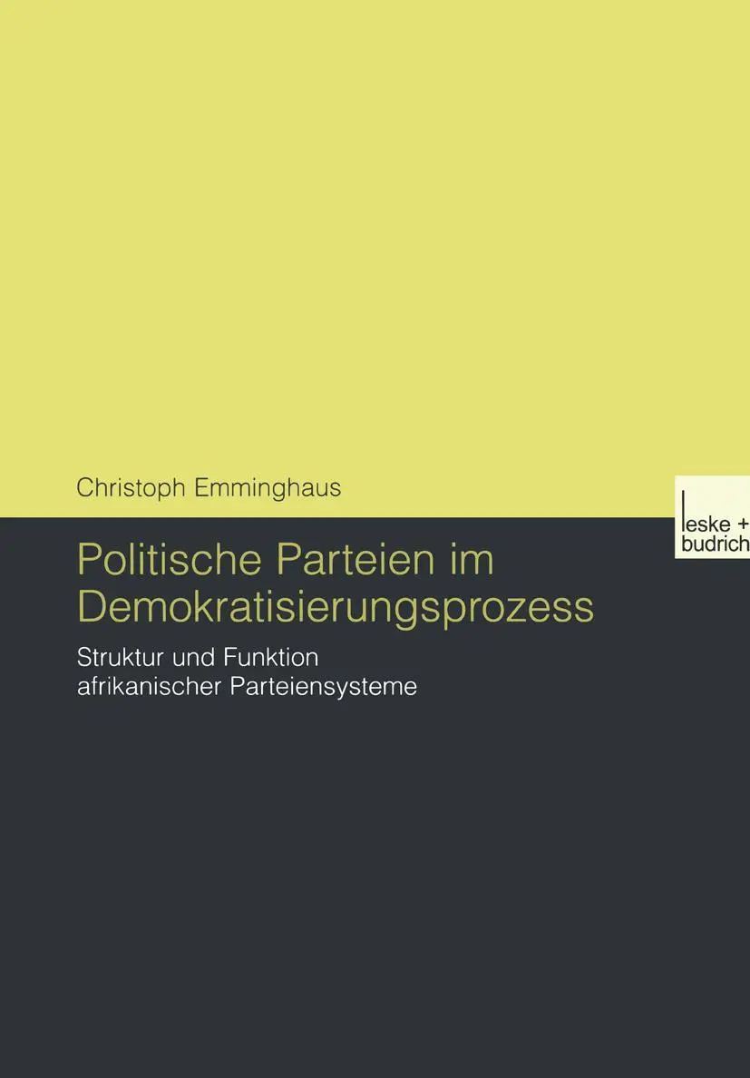 Cover: 9783810034809 | Politische Parteien im Demokratisierungsprozess | Christoph Emminghaus
