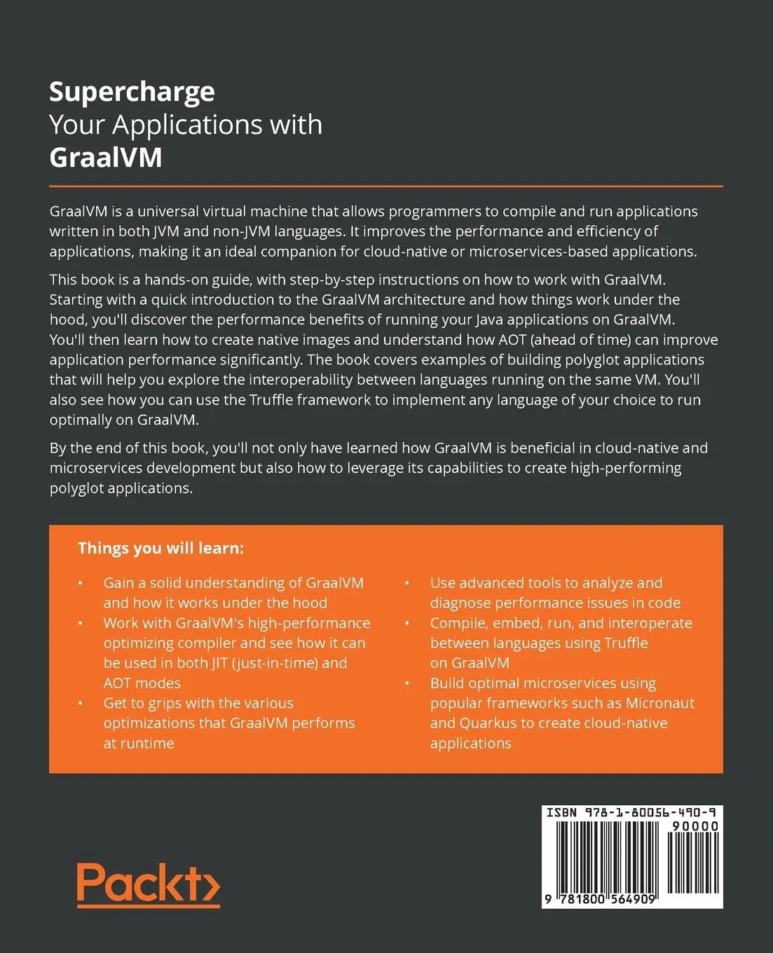 Rückseite: 9781800564909 | Supercharge Your Applications with GraalVM | A B Vijay Kumar | Buch