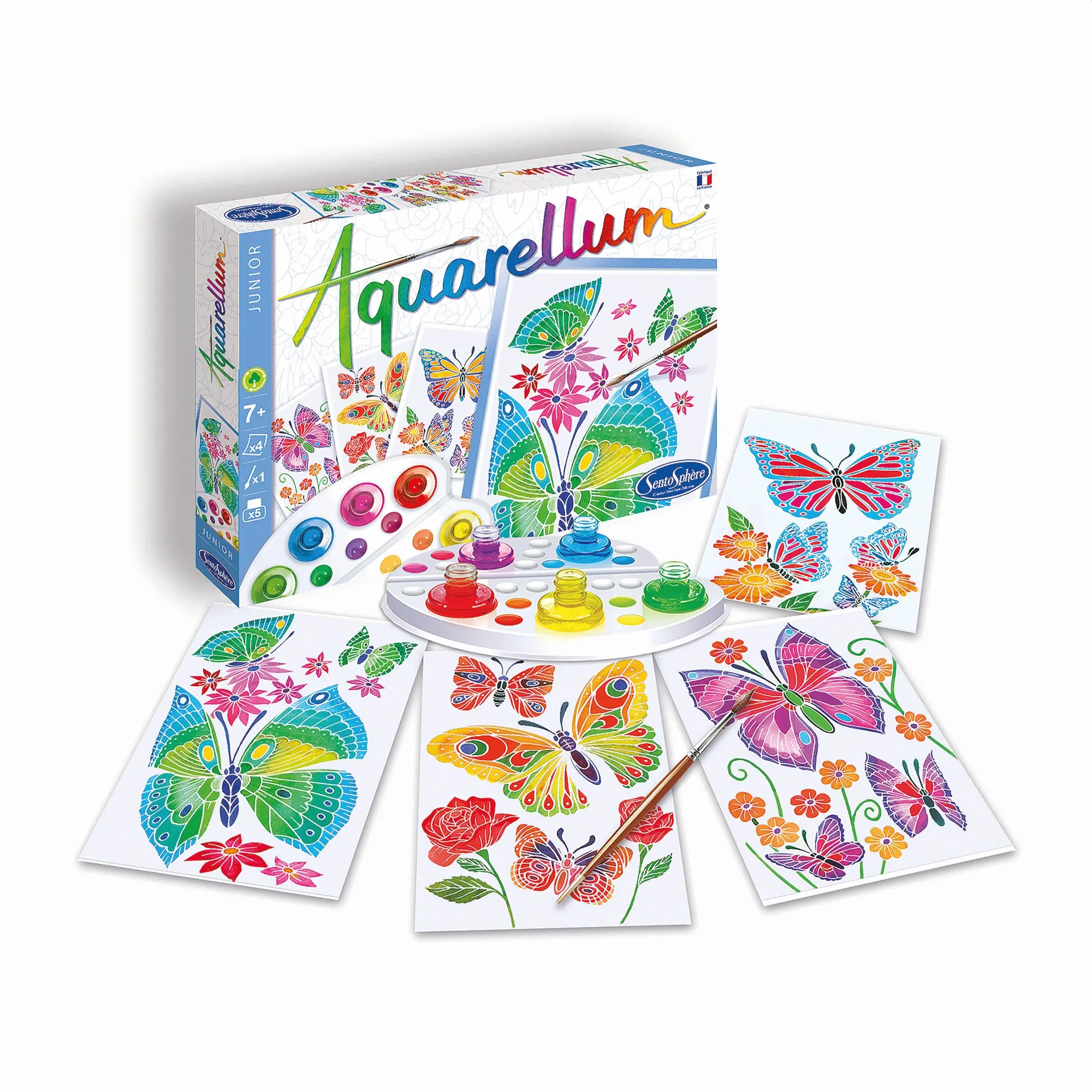 Bild: 3373910065009 | Sentosphere - Aquarellum Junior Schmetterling &amp; Blume | Sentosphere