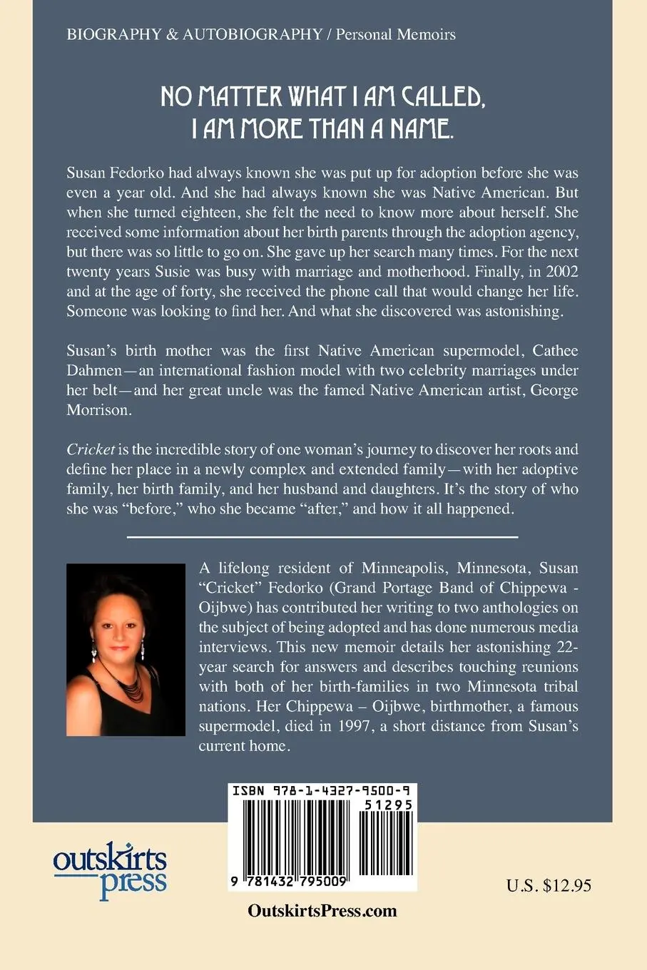 Rückseite: 9781432795009 | Cricket | Secret Child of a Sixties Supermodel | Susan Fedorko | Buch