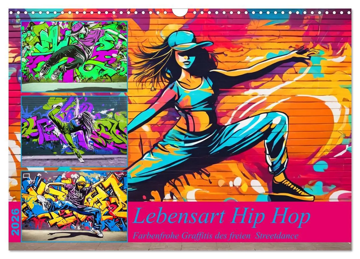 Cover: 9783457415009 | Lebensart Hip Hop (Wandkalender 2026 DIN A3 quer), CALVENDO...