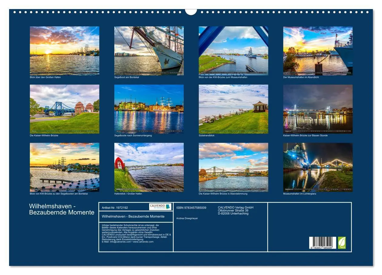 Bild: 9783457585009 | Wilhelmshaven - Bezaubernde Momente (Wandkalender 2026 DIN A2...