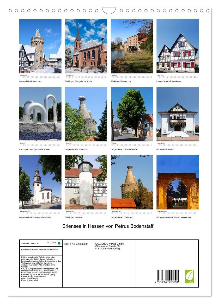 Bild: 9783569455009 | Erlensee in Hessen von Petrus Bodenstaff (Wandkalender 2027 DIN A3...