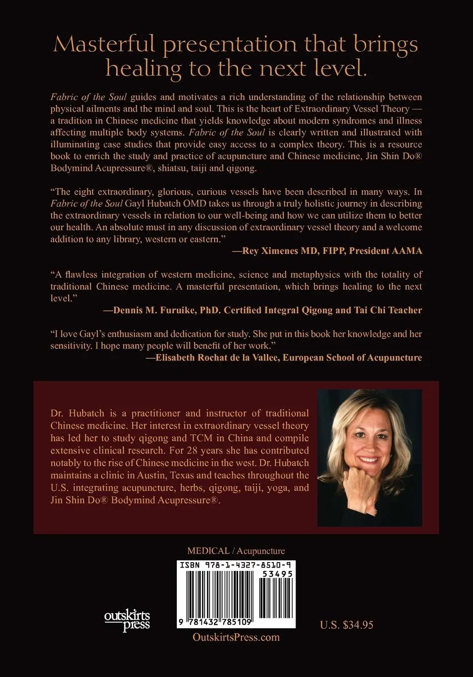 Rückseite: 9781432785109 | Fabric of the Soul | 8 Extraordinary Vessels | Gayl Hubatch Omd | Buch