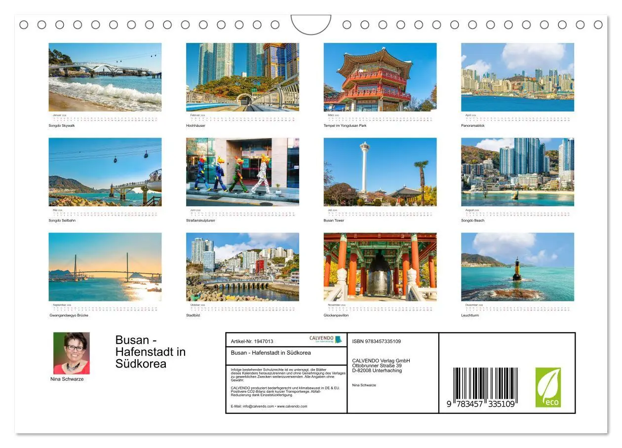 Bild: 9783457335109 | Busan - Hafenstadt in Südkorea (Wandkalender 2026 DIN A4 quer),...