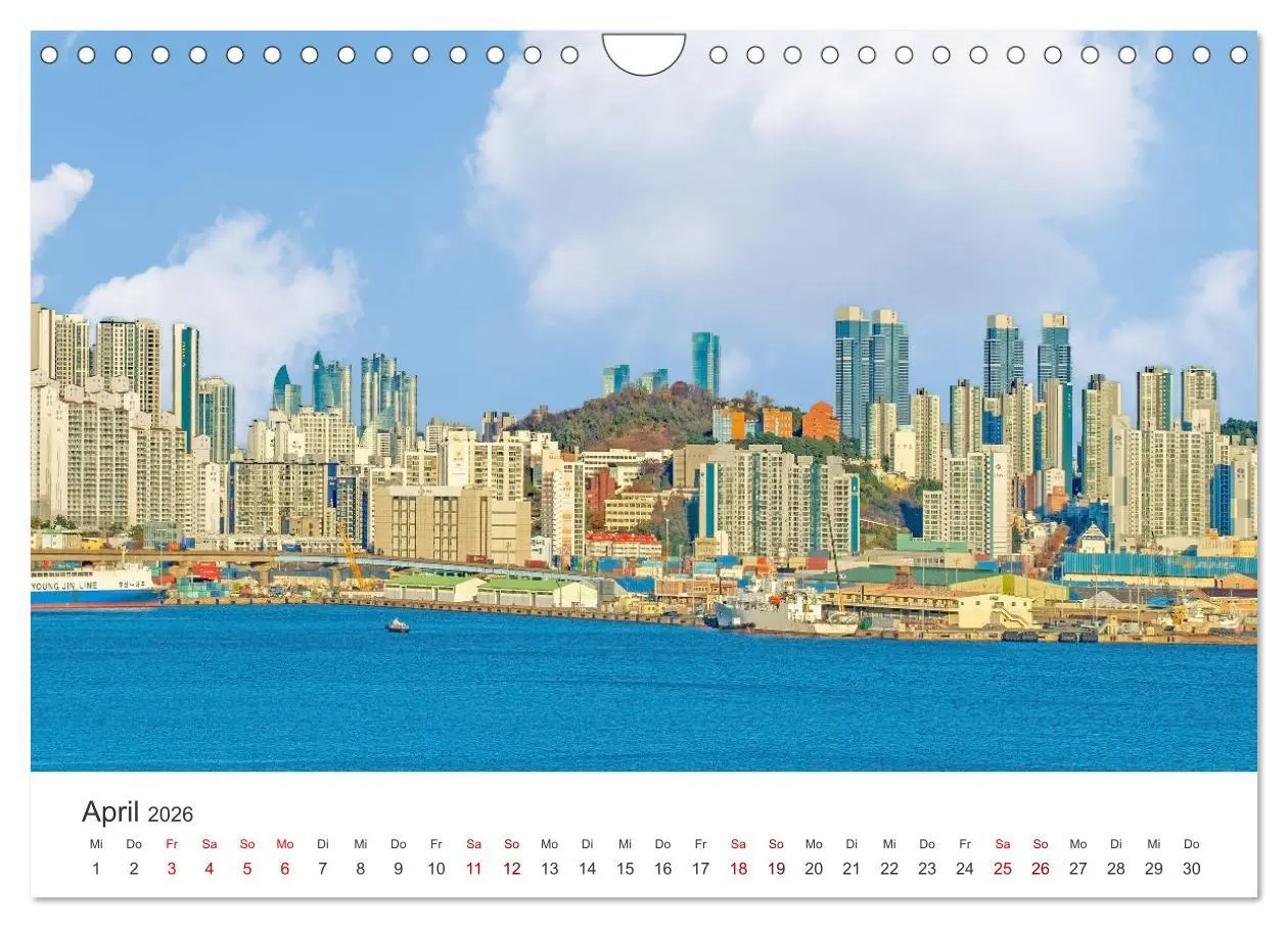Bild: 9783457335109 | Busan - Hafenstadt in Südkorea (Wandkalender 2026 DIN A4 quer),...