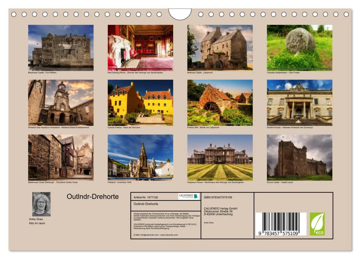 Bild: 9783457575109 | Outlndr-Drehorte (Wandkalender 2026 DIN A4 quer), CALVENDO...