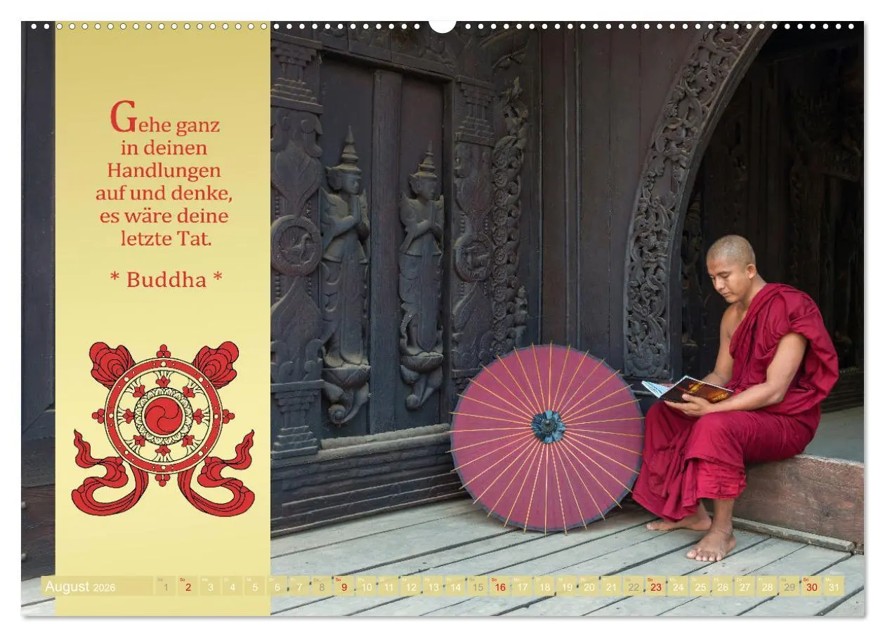Bild: 9783457645109 | BUDDHAS WORTE - Buddhistische Weisheiten (Wandkalender 2026 DIN A2...