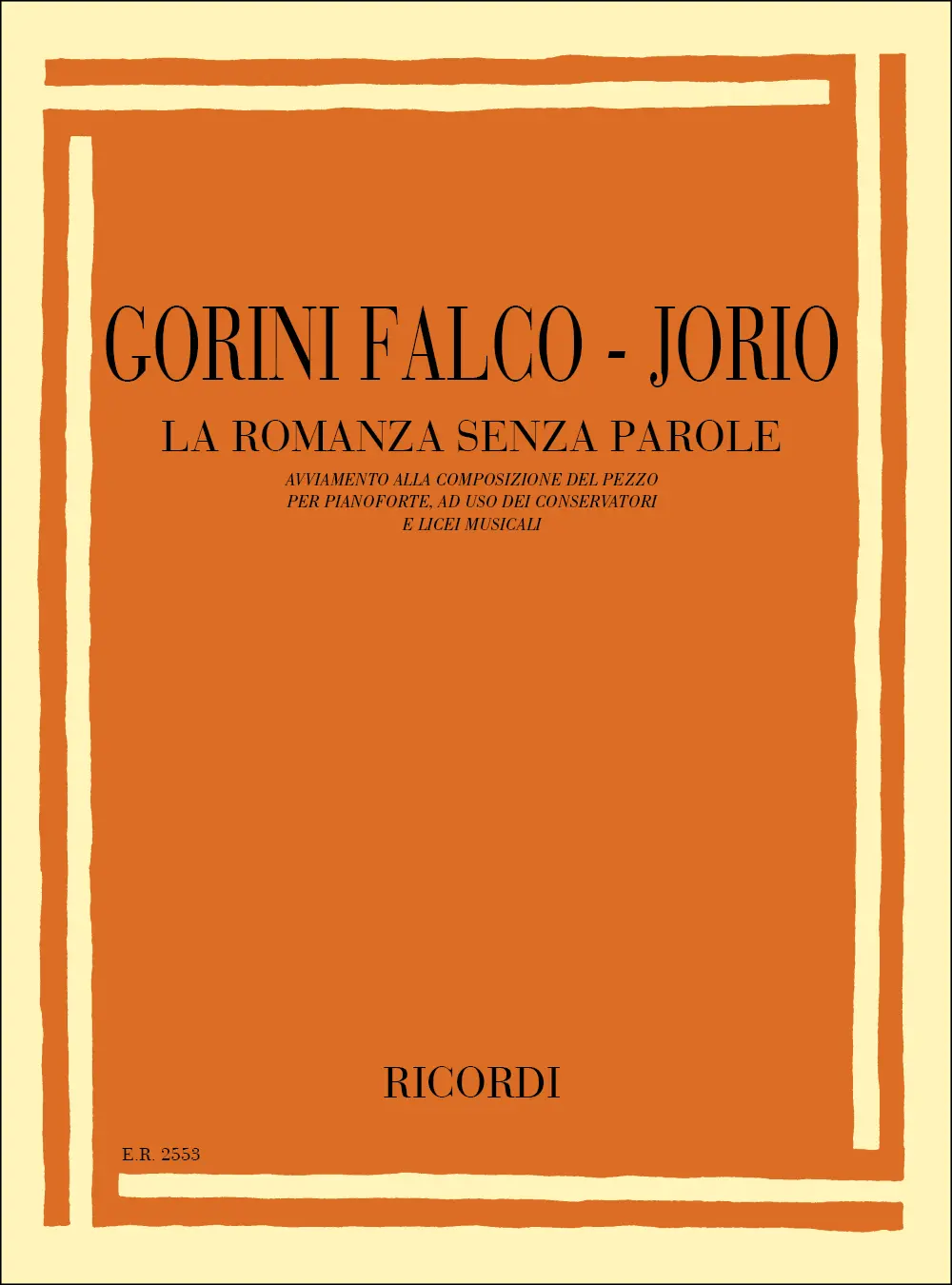 Cover: 9788875925109 | La Romanza Senza Parole | Pianoforte | Roberto Gorini Falco-Jorio