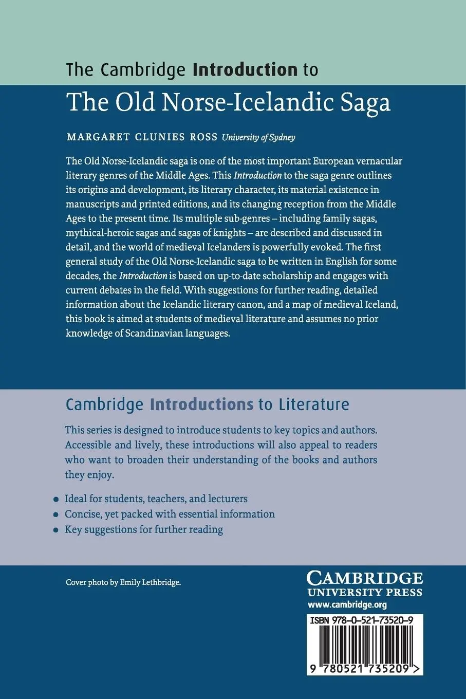 Rückseite: 9780521735209 | The Cambridge Introduction to the Old Norse-Icelandic Saga | Ross
