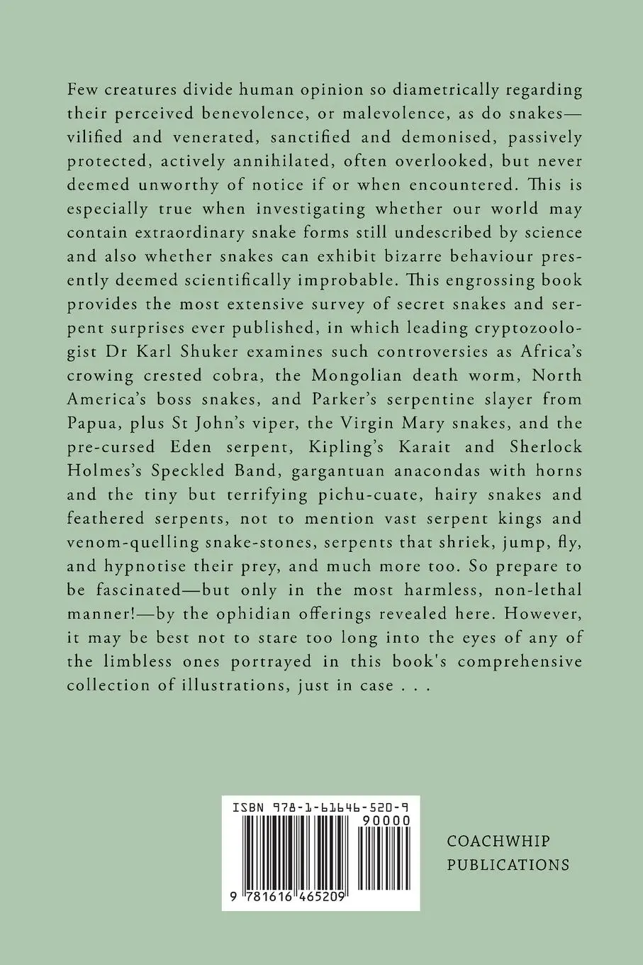 Rückseite: 9781616465209 | Secret Snakes and Serpent Surprises | Karl P. N. Shuker | Taschenbuch