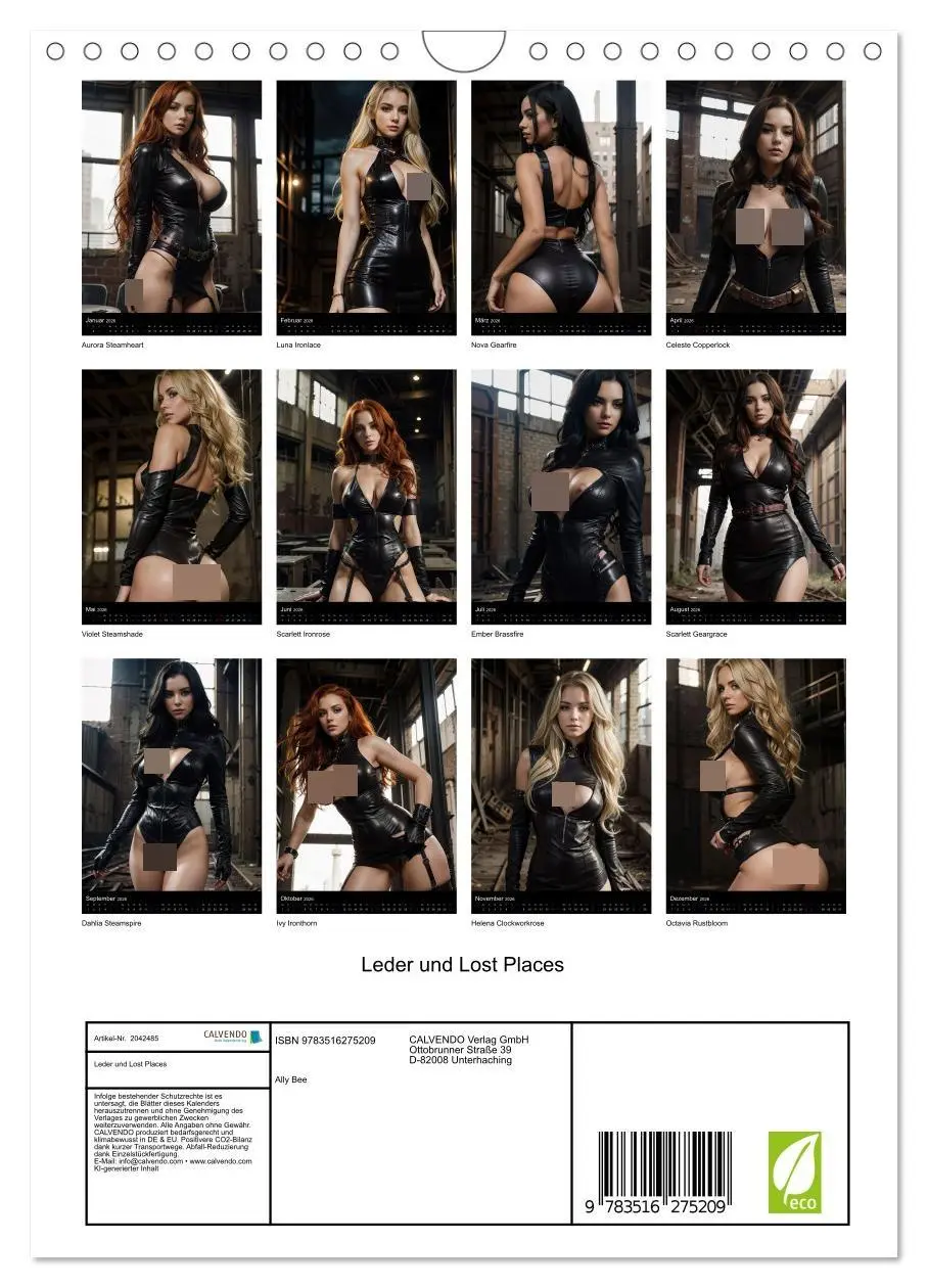 Bild: 9783516275209 | Leder und Lost Places (Wandkalender 2026 DIN A4 hoch), CALVENDO...