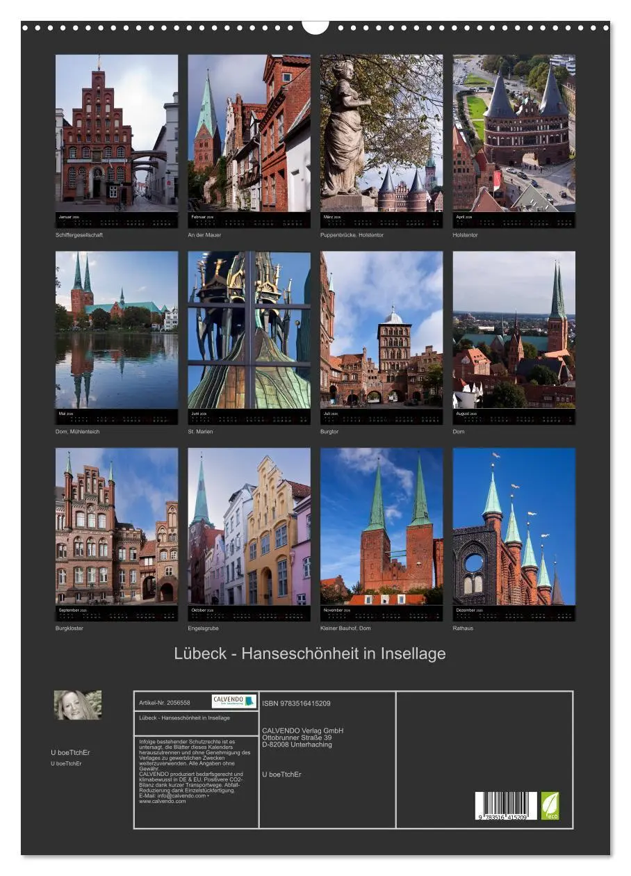 Bild: 9783516415209 | Lübeck - Hanseschönheit in Insellage (Wandkalender 2026 DIN A2...