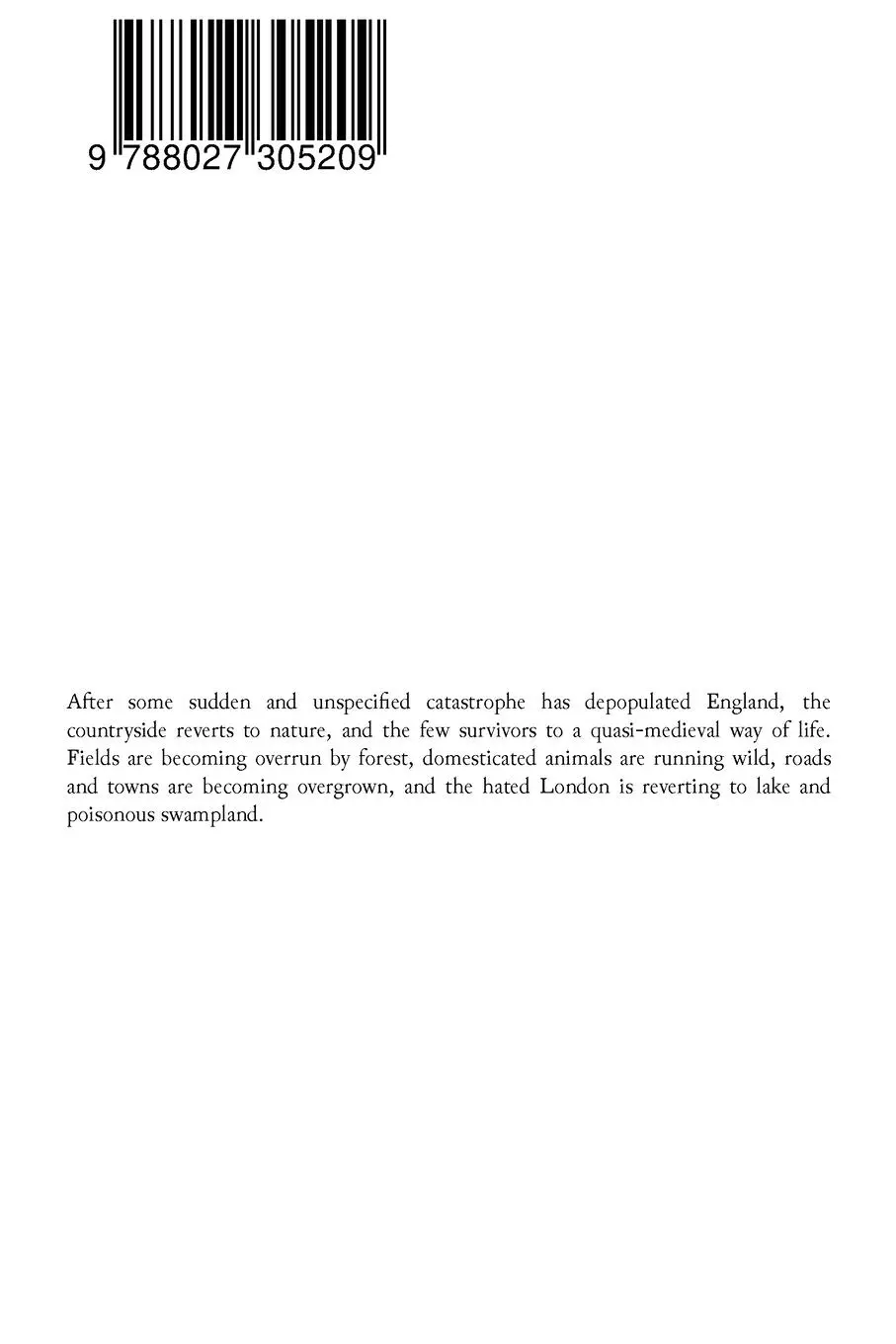 Rückseite: 9788027305209 | After London | Dystopian Classic | Richard Jefferies | Taschenbuch