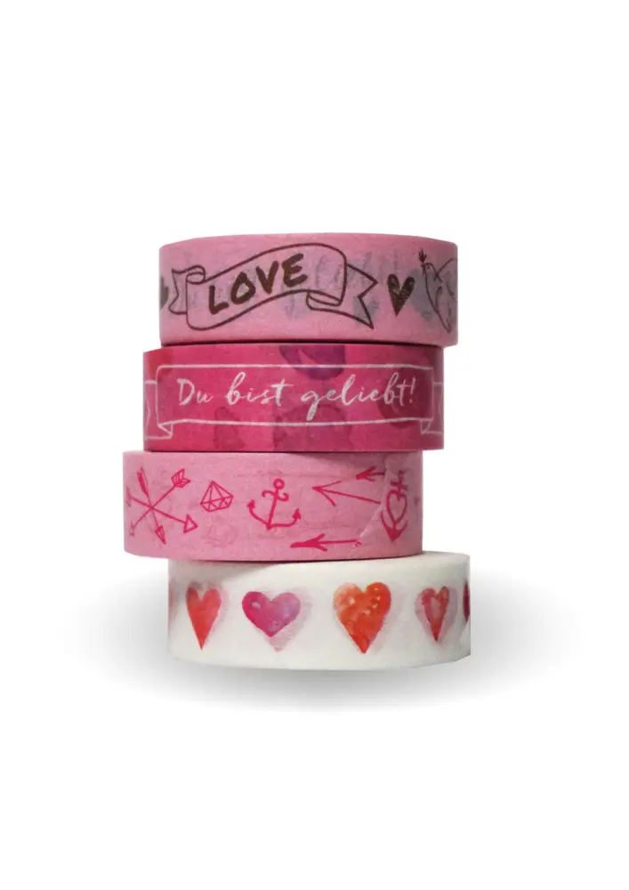 Cover: 4032382255309 | Washi Tapes Set rosa "Du bist geliebt" | GmbH | 1 S. | 25530 | Deutsch