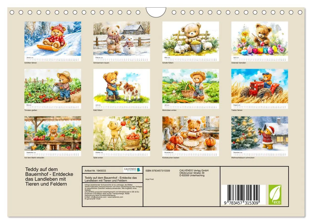 Bild: 9783457315309 | Teddy auf dem Bauernhof - Entdecke das Landleben mit Tieren und...