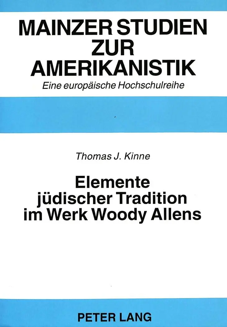 Cover: 9783631485309 | Elemente jüdischer Tradition im Werk Woody Allens | Thomas Kinne