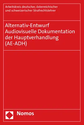 Bild: 9783848775309 | Alternativ-Entwurf Audiovisuelle Dokumentation der Hauptverhandlung...
