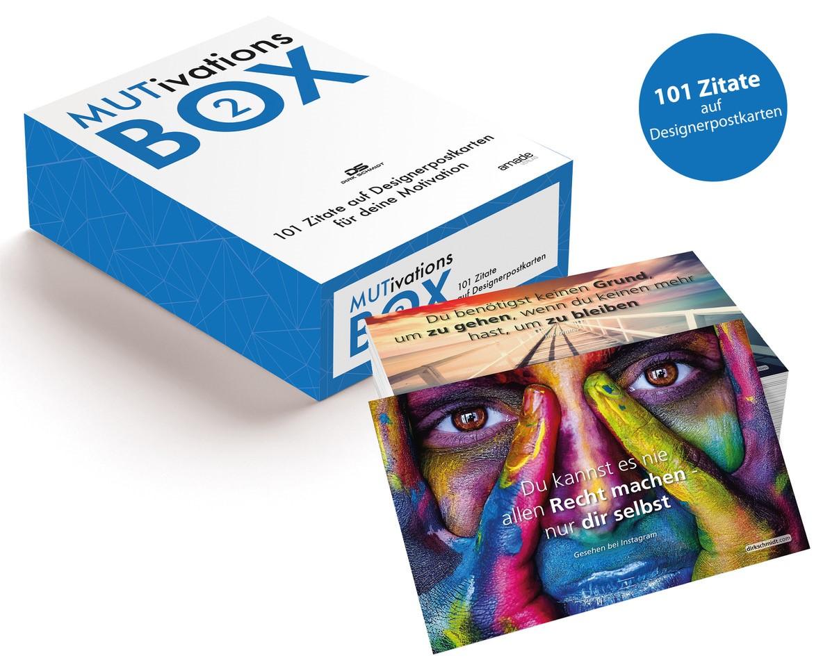 Cover: 9783982255309 | MUTivationsbox 2 - 101 Zitate auf Designerpostkarten | Dirk Schmidt