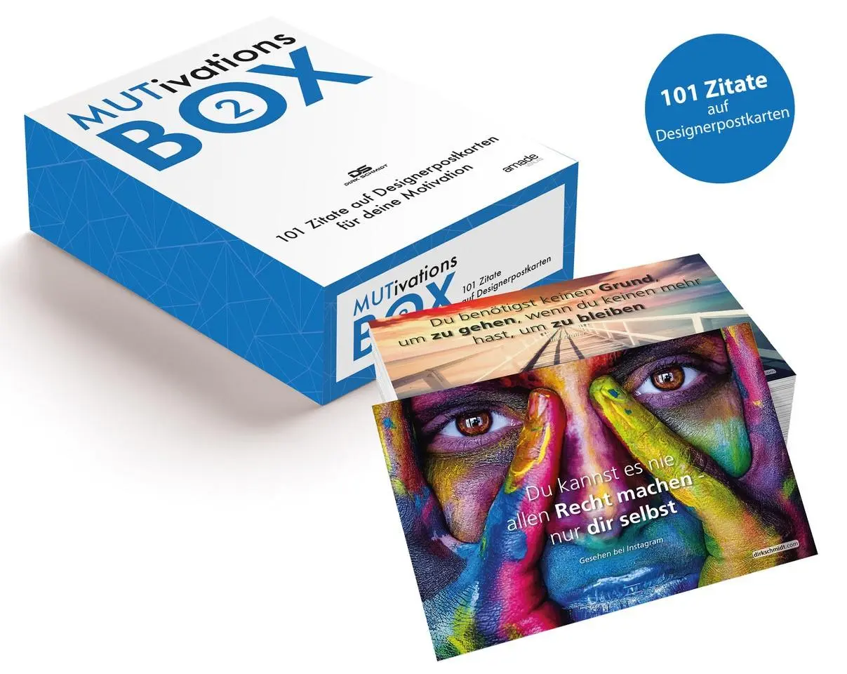 Cover: 9783982255309 | MUTivationsbox 2 - 101 Zitate auf Designerpostkarten | Dirk Schmidt
