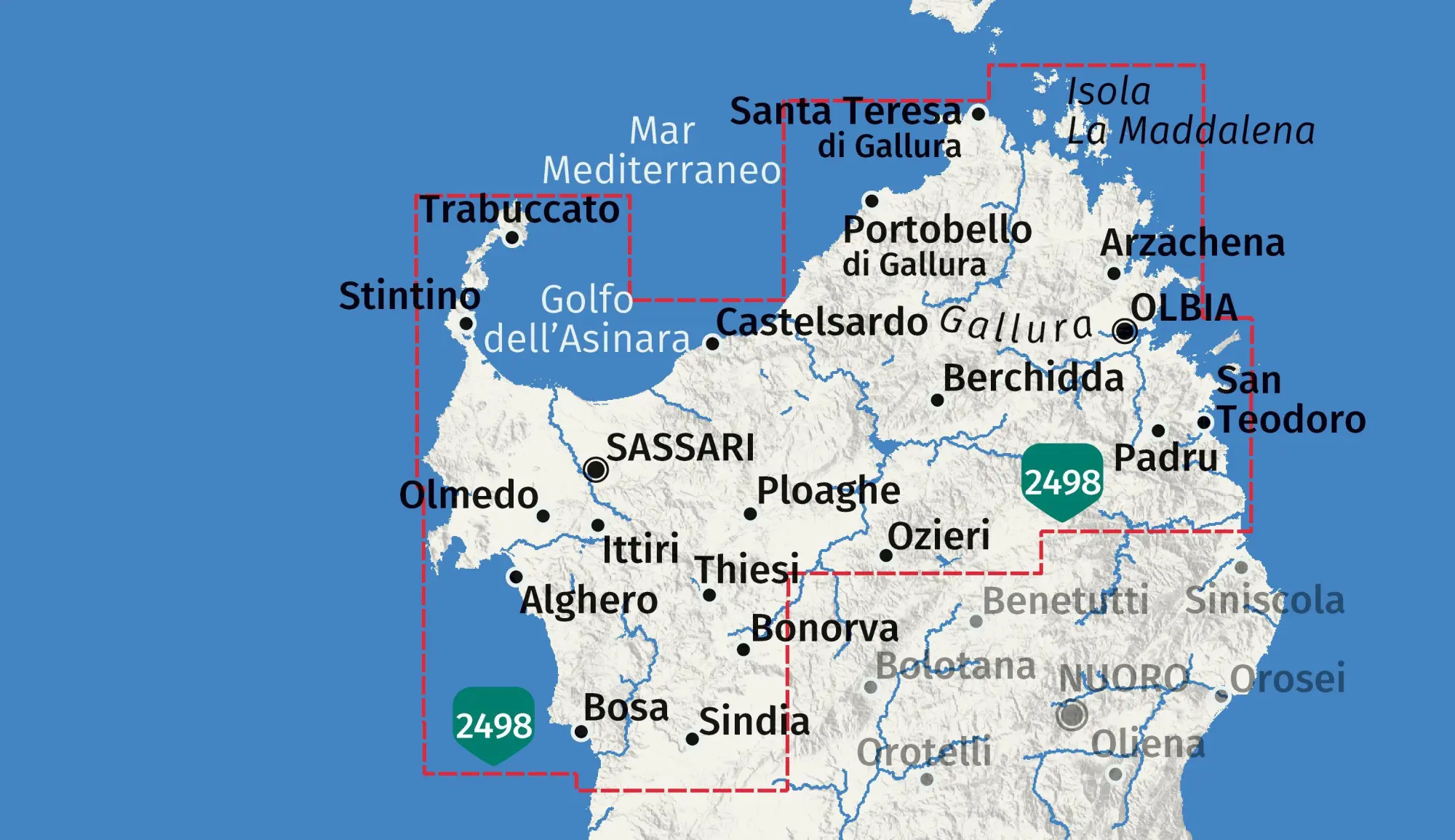 Bild: 9783991545309 | KOMPASS Wanderkarten-Set 2497 Sardinien Nord / Sardegna Nord (4...