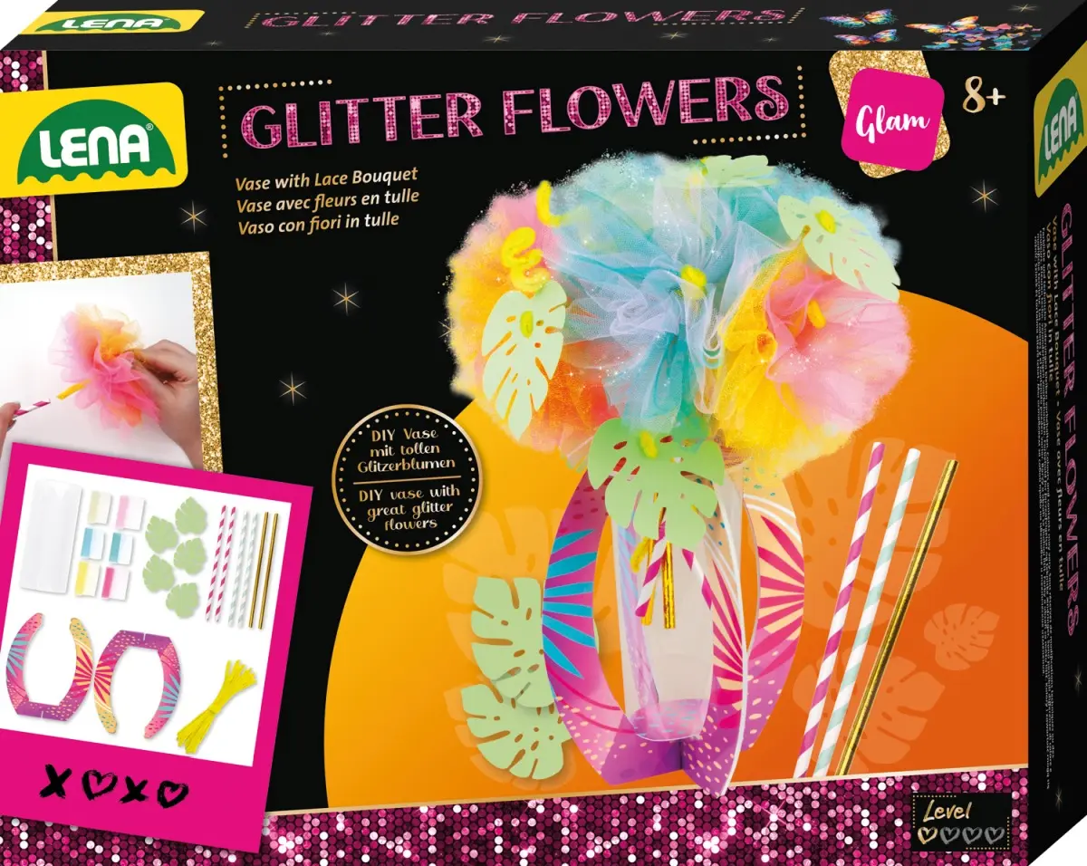 Cover: 4006942905409 | LENA 42727 - Glitter Flowers | 42727 | deutsch | 2024 | Simm