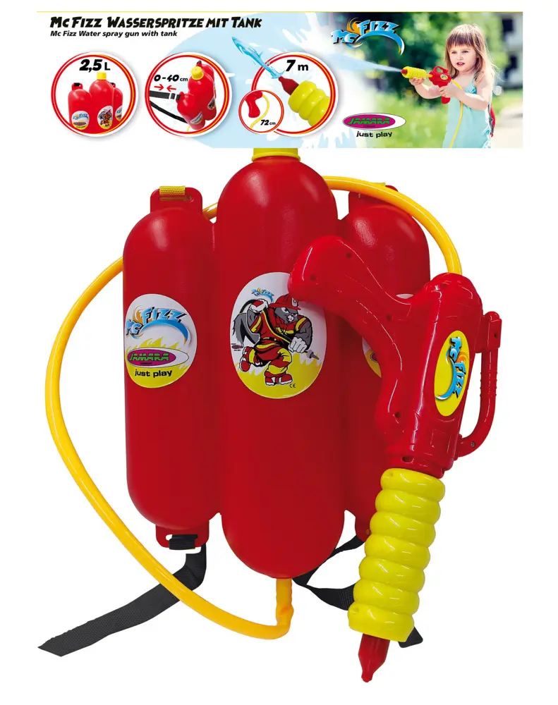 Bild: 4042774445409 | Mc Fizz Wasserspritze mit Tankrucksack 2,5L | 460342 | Deutsch | 2025