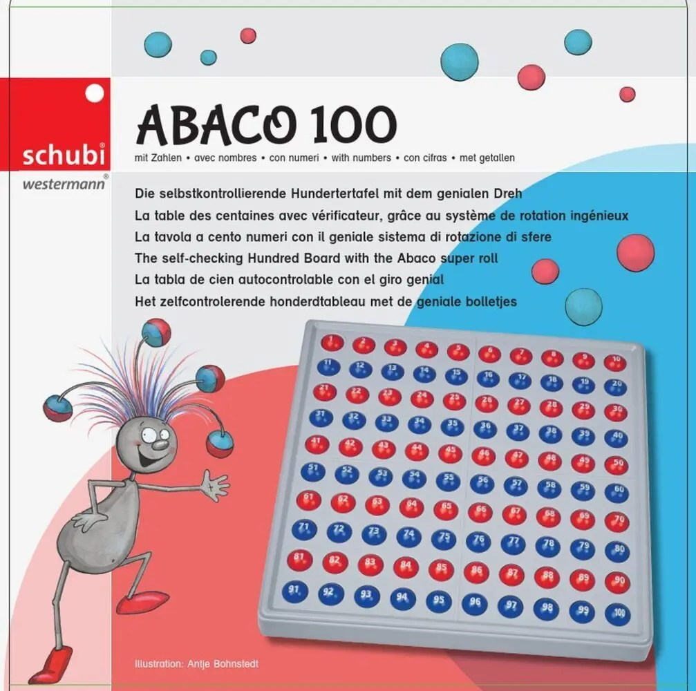 Bild: 9783039765409 | SCHUBI ABACO 100 mit Zahlen | Modell A 10/10 Kugeln (rot/blau) | Buch