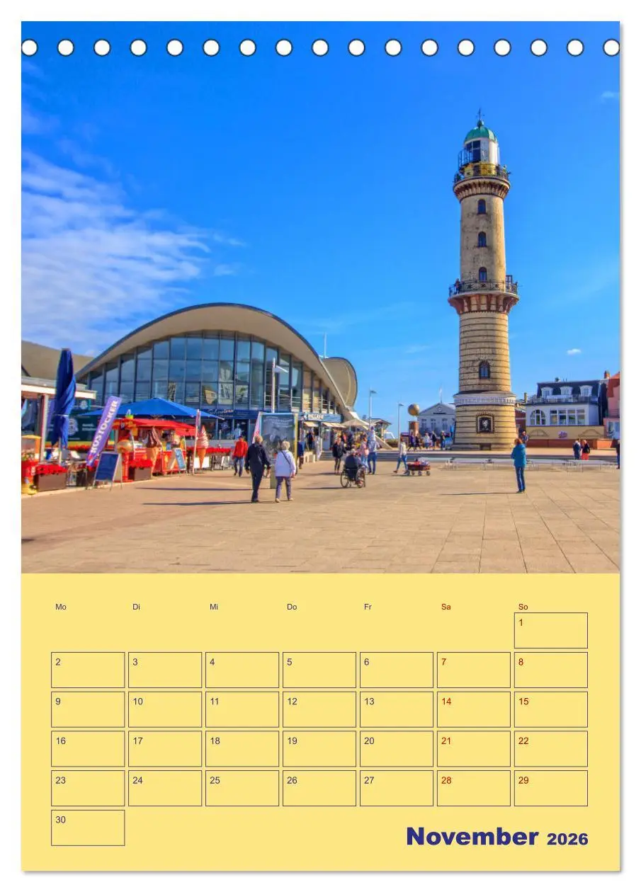 Bild: 9783516325409 | Sehnsuchtsort Warnemünde (Tischkalender 2026 DIN A5 hoch), CALVENDO...