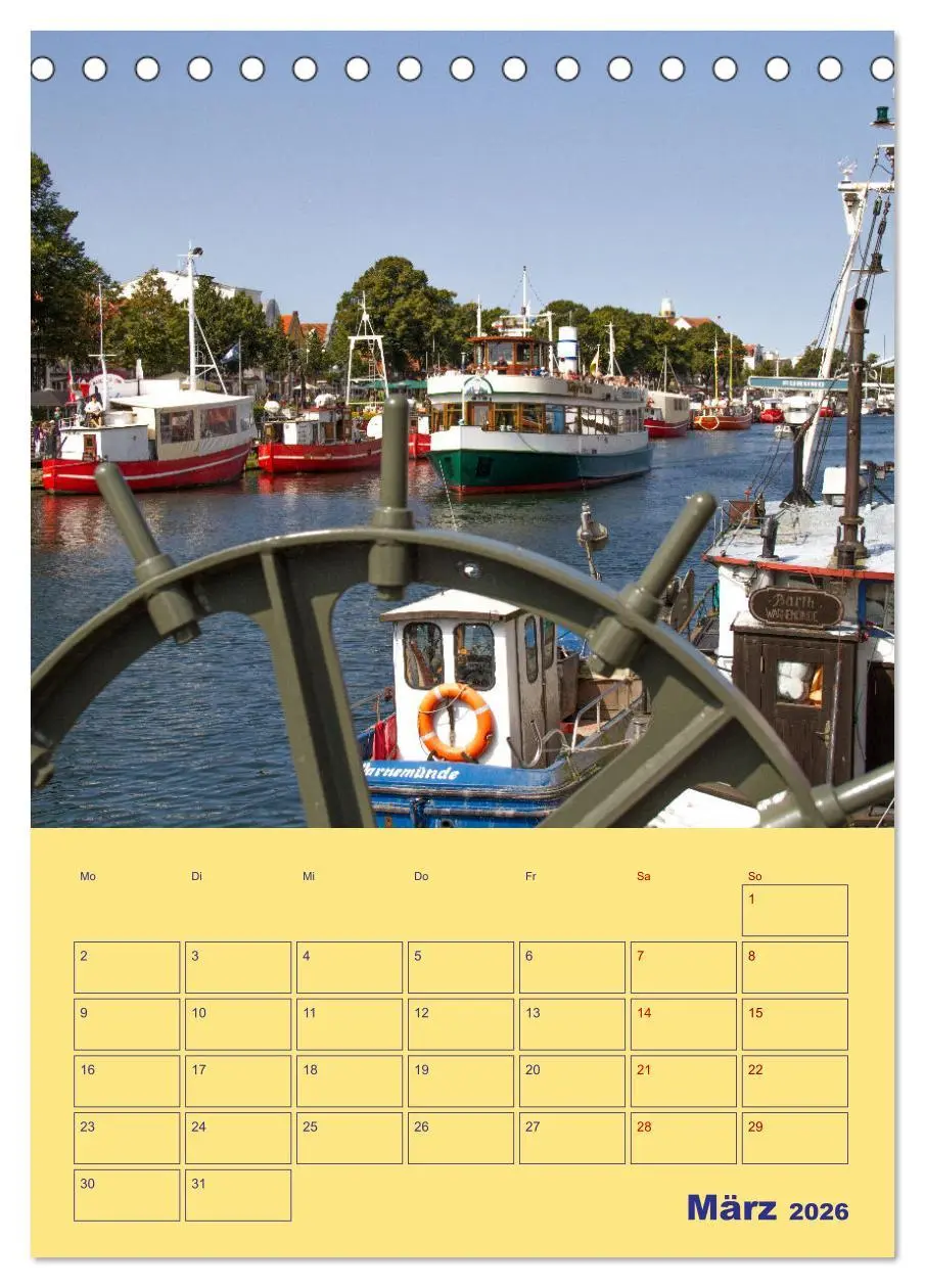 Bild: 9783516325409 | Sehnsuchtsort Warnemünde (Tischkalender 2026 DIN A5 hoch), CALVENDO...
