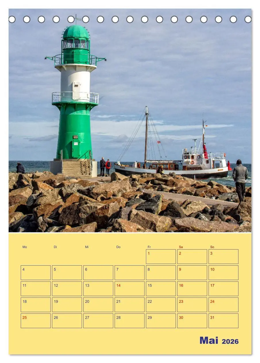 Bild: 9783516325409 | Sehnsuchtsort Warnemünde (Tischkalender 2026 DIN A5 hoch), CALVENDO...