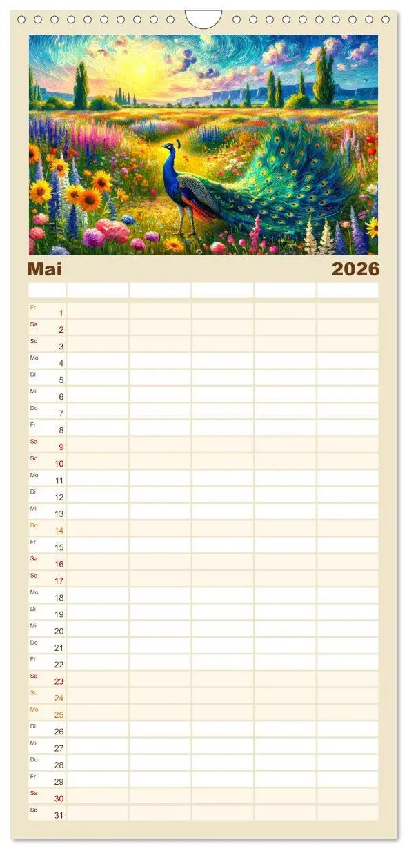 Bild: 9783516495409 | Familienplaner 2026 - Eine Hommage an van Gogh mit 5 Spalten...