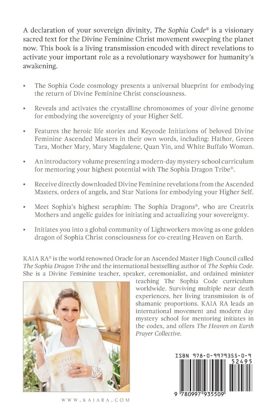 Rückseite: 9780997935509 | The Sophia Code | A Living Transmission from The Sophia Dragon Tribe