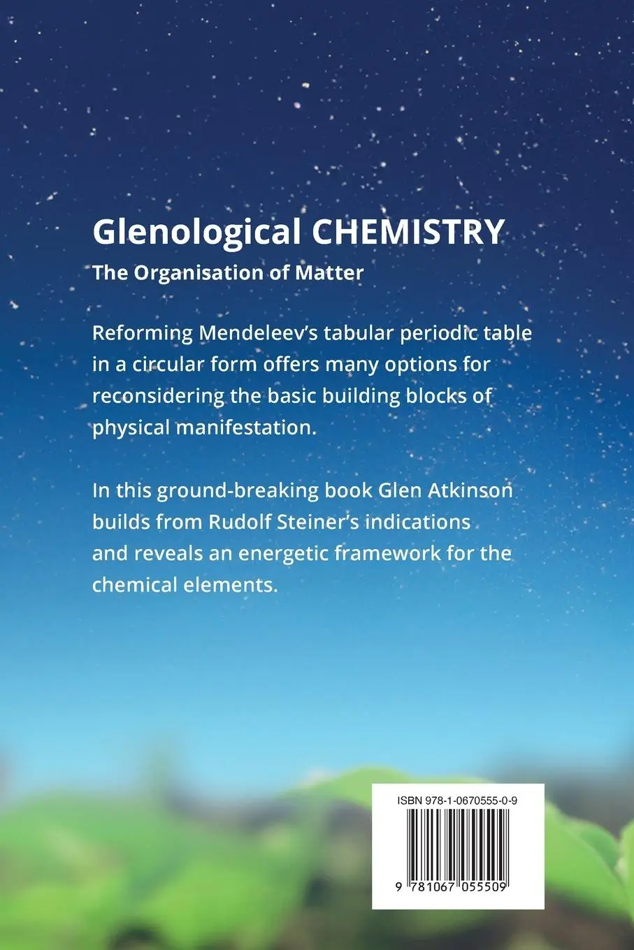 Rückseite: 9781067055509 | Glenological Chemistry | The Organisation of Matter (Second Edition)