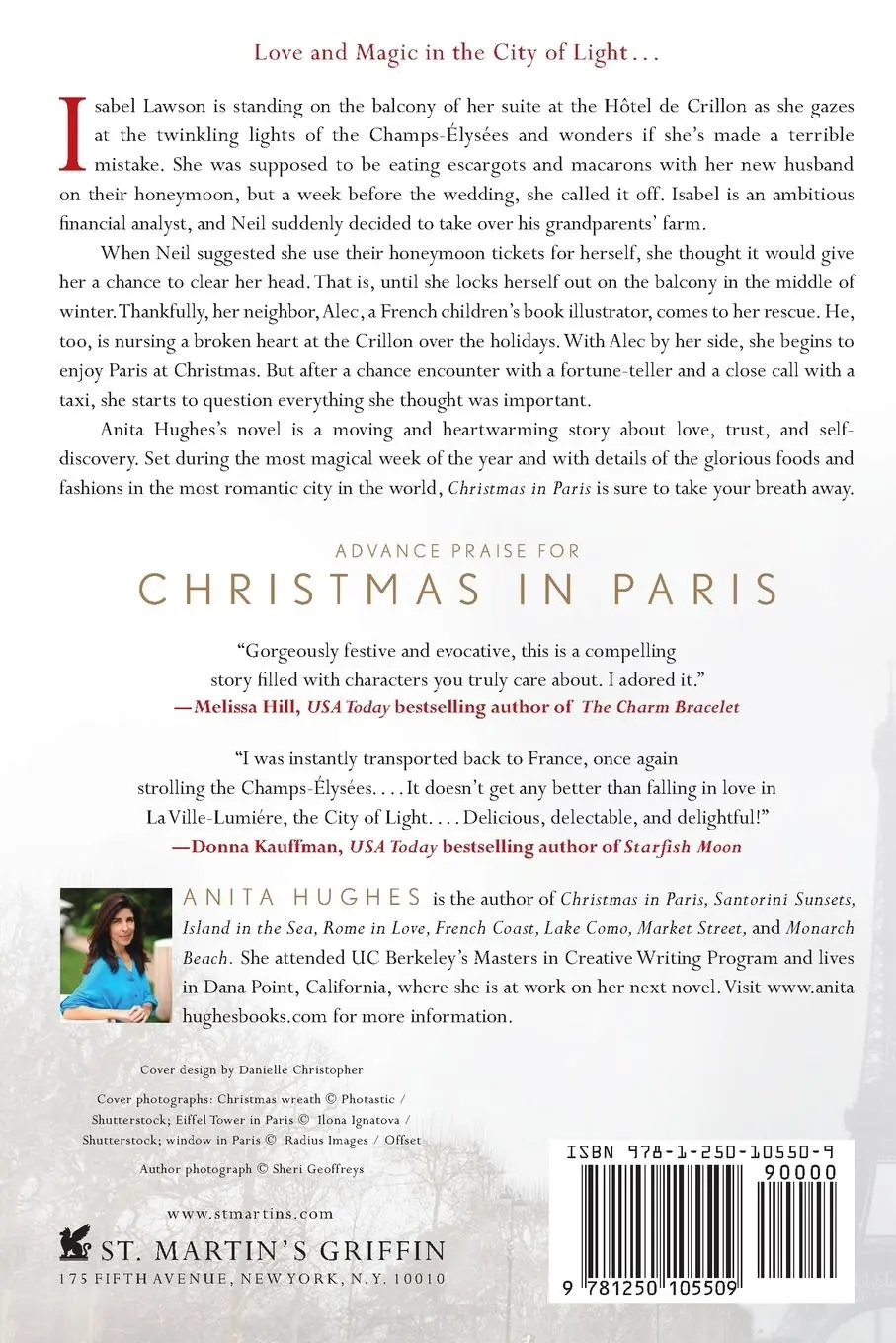 Rückseite: 9781250105509 | Christmas in Paris | Anita Hughes | Taschenbuch | 280 S. | Englisch