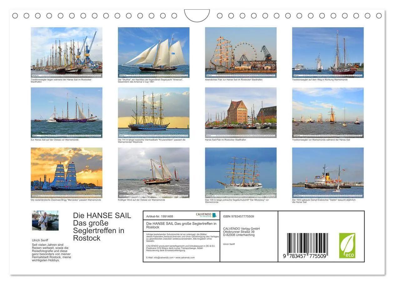 Bild: 9783457775509 | Die HANSE SAIL Das große Seglertreffen in Rostock (Wandkalender...