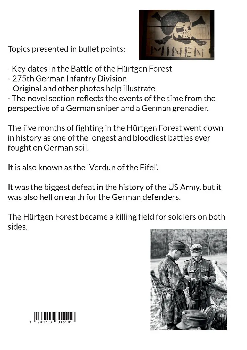 Rückseite: 9783769315509 | Fields of Death - The Battle of Hürtgen Forest | W. T. Wallenda | Buch