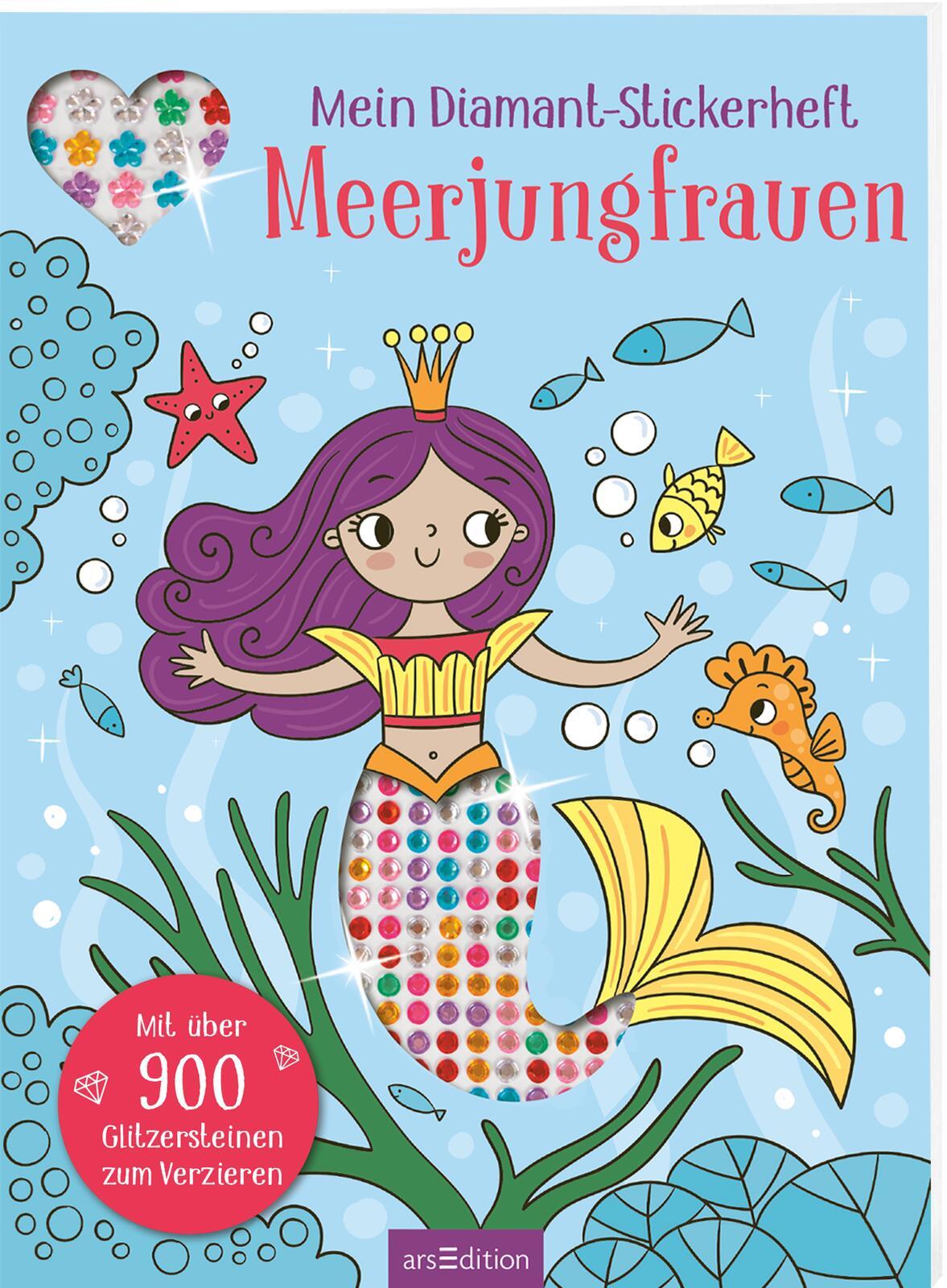 Cover: 9783845855509 | Mein Diamant-Stickerheft - Meerjungfrauen | Sarah Wade | Taschenbuch