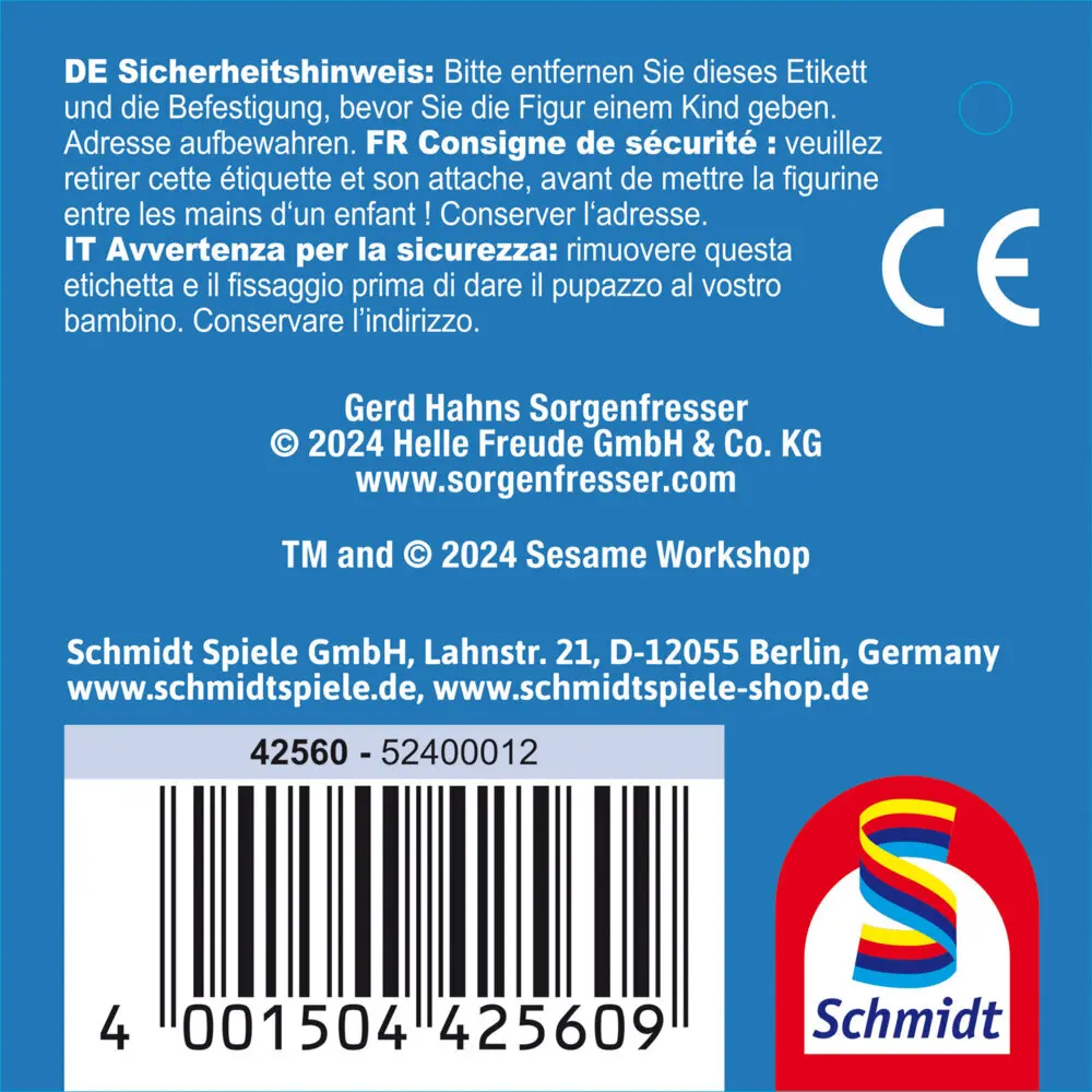 Bild: 4001504425609 | Super-Grobi, 28 cm | Plüsch Sorgenfresser meets Sesamstrasse | 42560