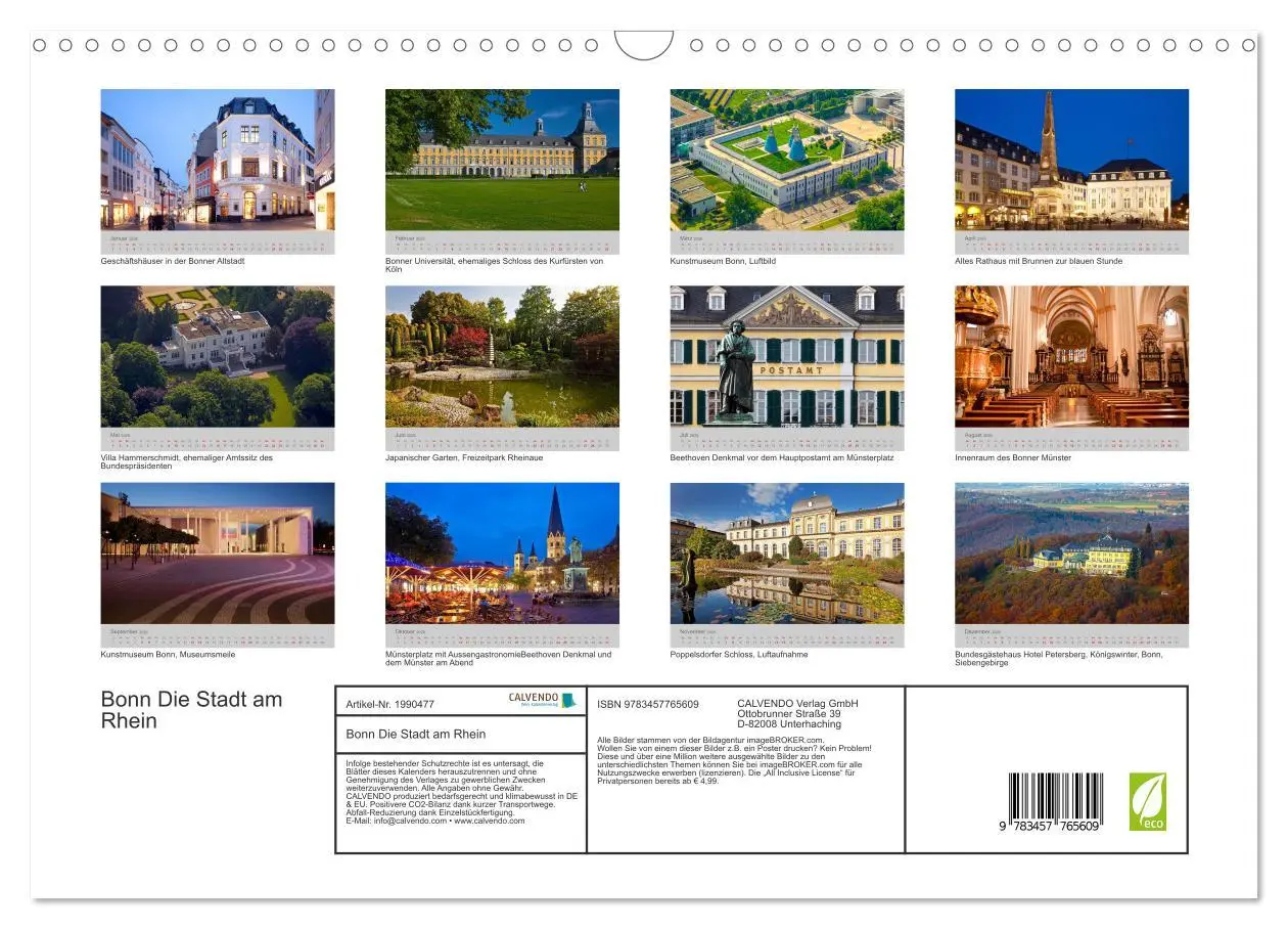 Bild: 9783457765609 | Bonn Die Stadt am Rhein (Wandkalender 2026 DIN A3 quer), CALVENDO...