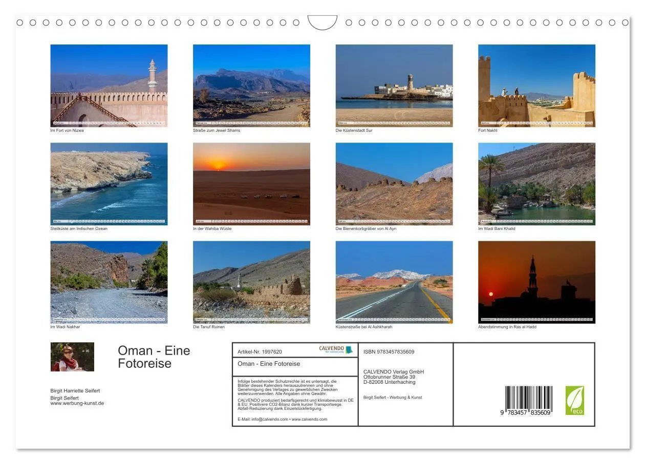 Bild: 9783457835609 | Oman - Eine Fotoreise (Wandkalender 2026 DIN A3 quer), CALVENDO...