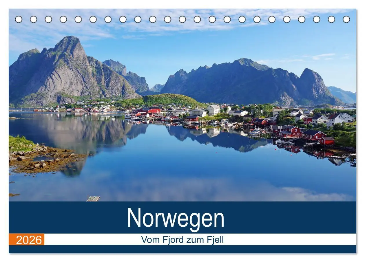 Cover: 9783516095609 | Norwegen 2026 - vom Fjord zum Fjell (Tischkalender 2026 DIN A5...