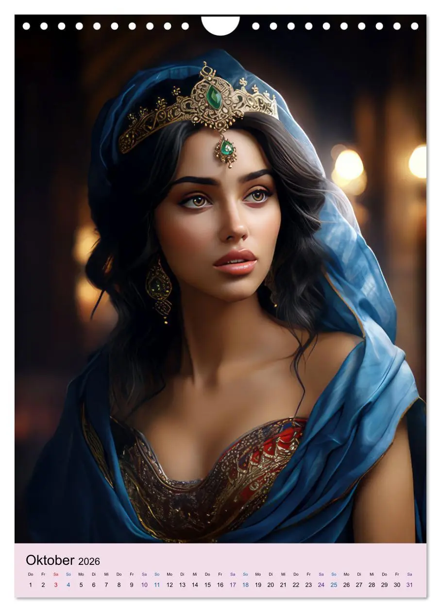 Bild: 9783516305609 | Arabische Prinzessinnen Fantasiebilder (Wandkalender 2026 DIN A4...