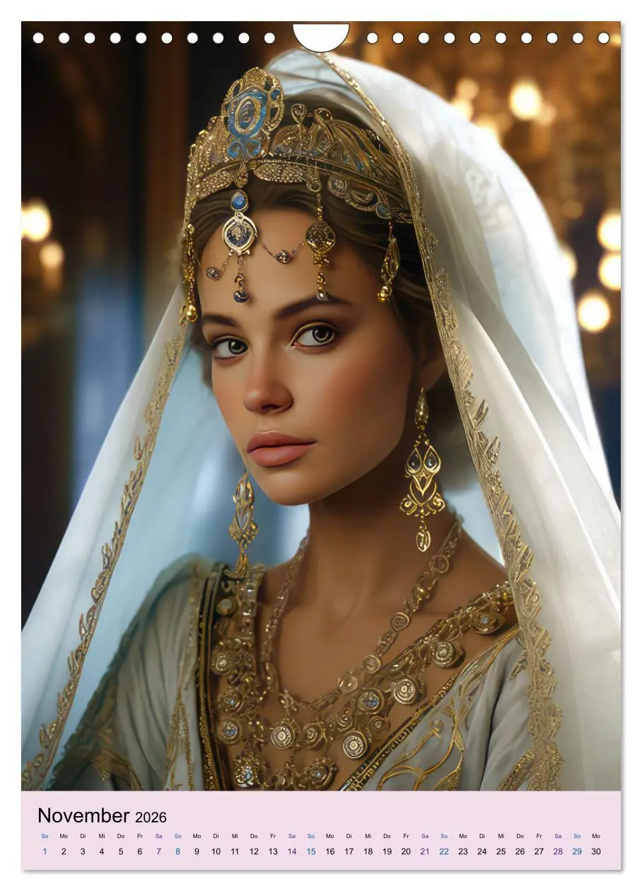 Bild: 9783516305609 | Arabische Prinzessinnen Fantasiebilder (Wandkalender 2026 DIN A4...